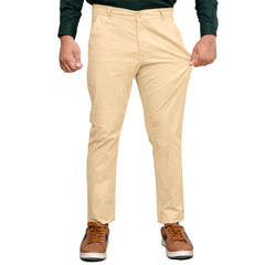 Camel Cotton Pant - Straight Fit