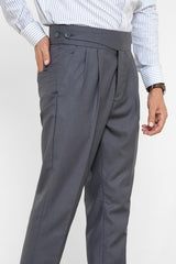 Grey Gurkha Pant - Regular Fit