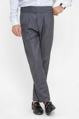 Grey Gurkha Pant - Regular Fit