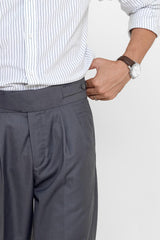 Grey Gurkha Pant - Regular Fit