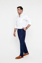 Navy Blue Gurkha Pant - Regular Fit