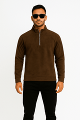 Brown MockNeck - SweatShirtGarderobe Clothing