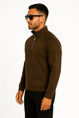 Brown MockNeck - SweatShirtGarderobe Clothing