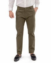 Clay Brown Cotton pant - Smart FitPantsGarderobe Clothing