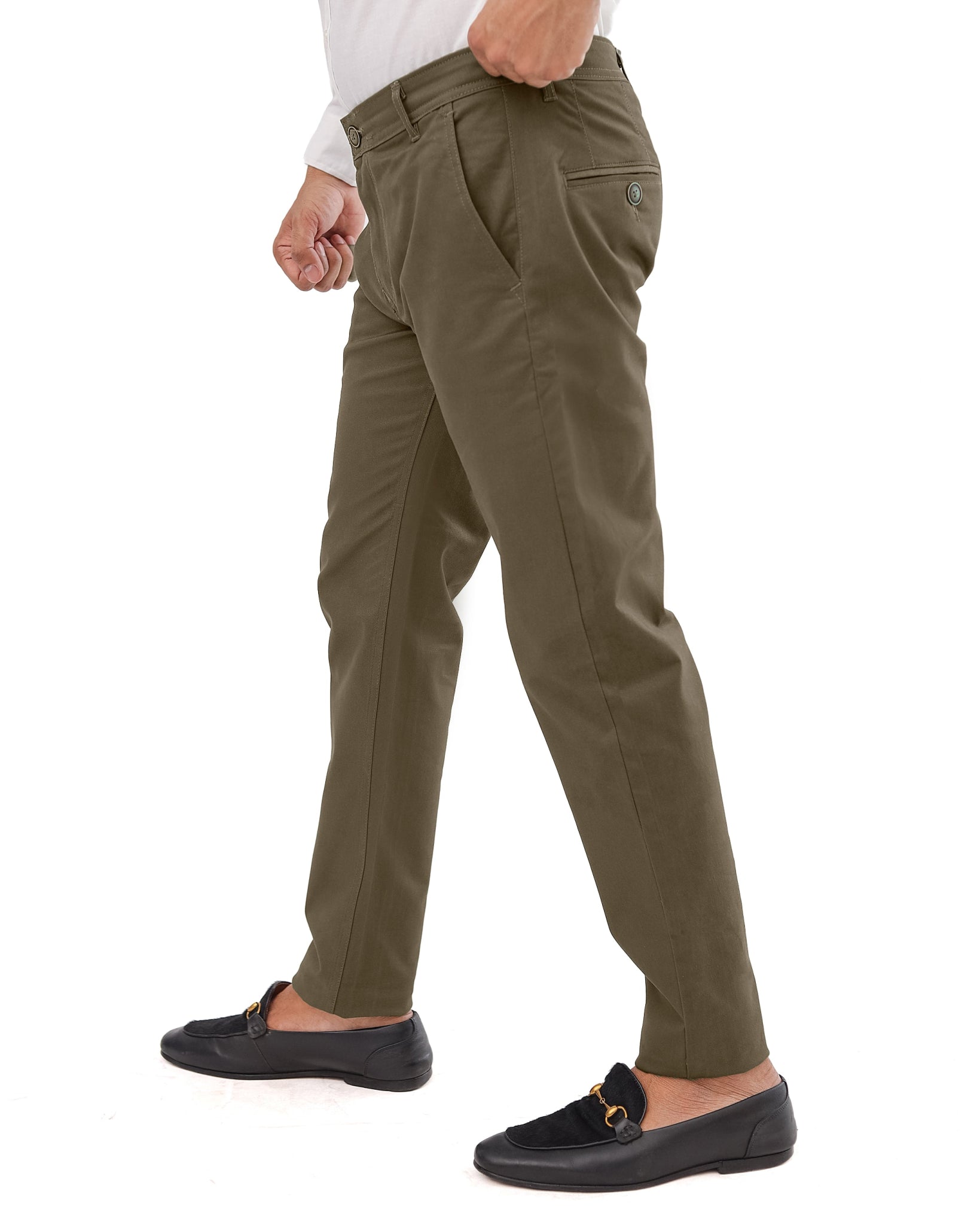 Clay Brown Cotton pant - Smart FitPantsGarderobe Clothing