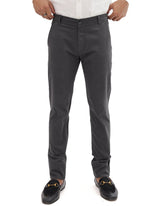 Gray Cotton Pant - Smart FitPantGarderobe Clothing