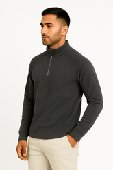 Grey MockNeck - SweatShirtGarderobe Clothing