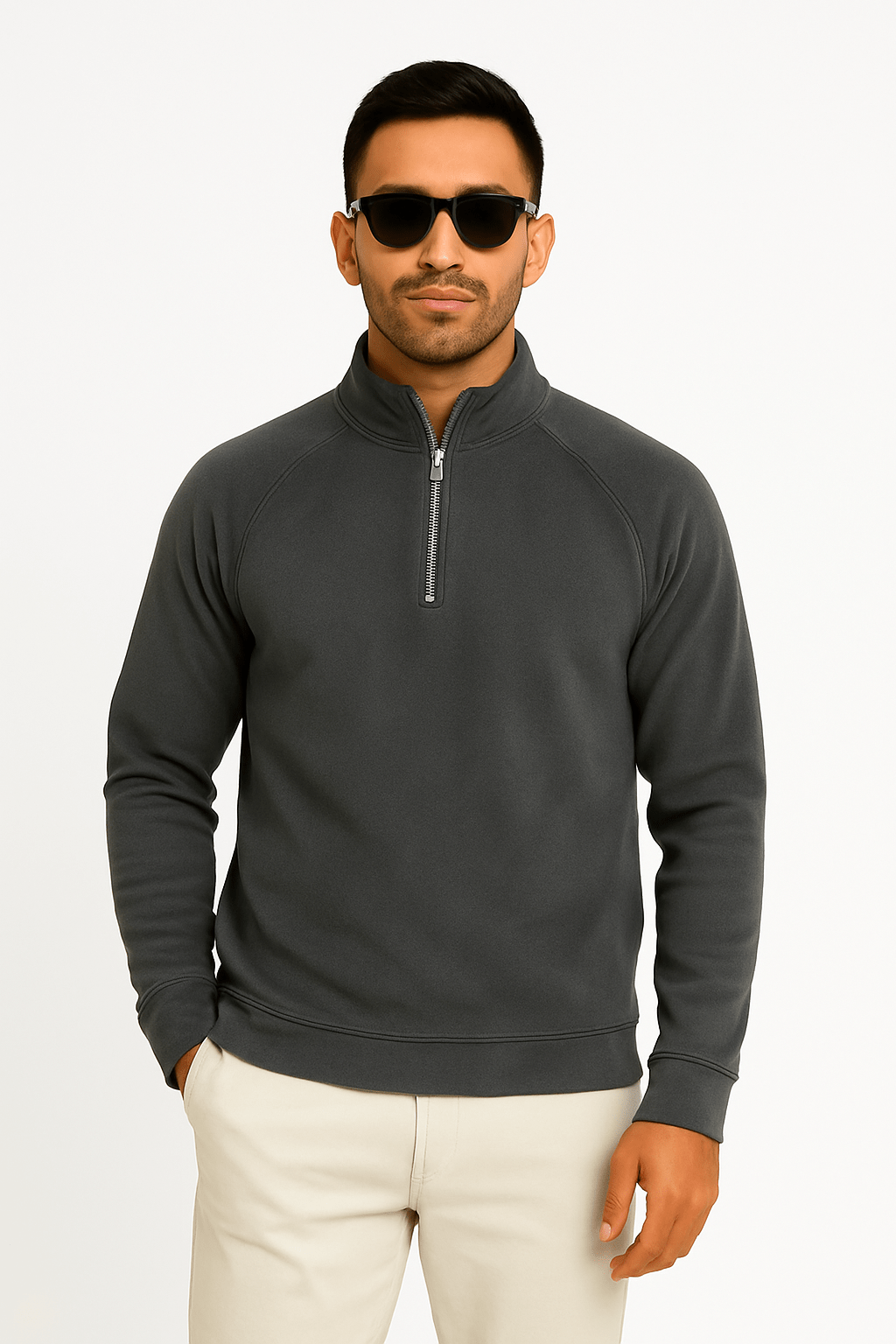 Grey MockNeck - SweatShirtGarderobe Clothing