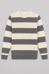 Grey panel Wool SweatershirtGarderobe Clothing