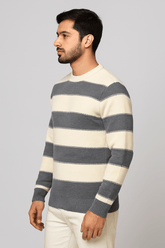 Grey panel Wool SweatershirtGarderobe Clothing