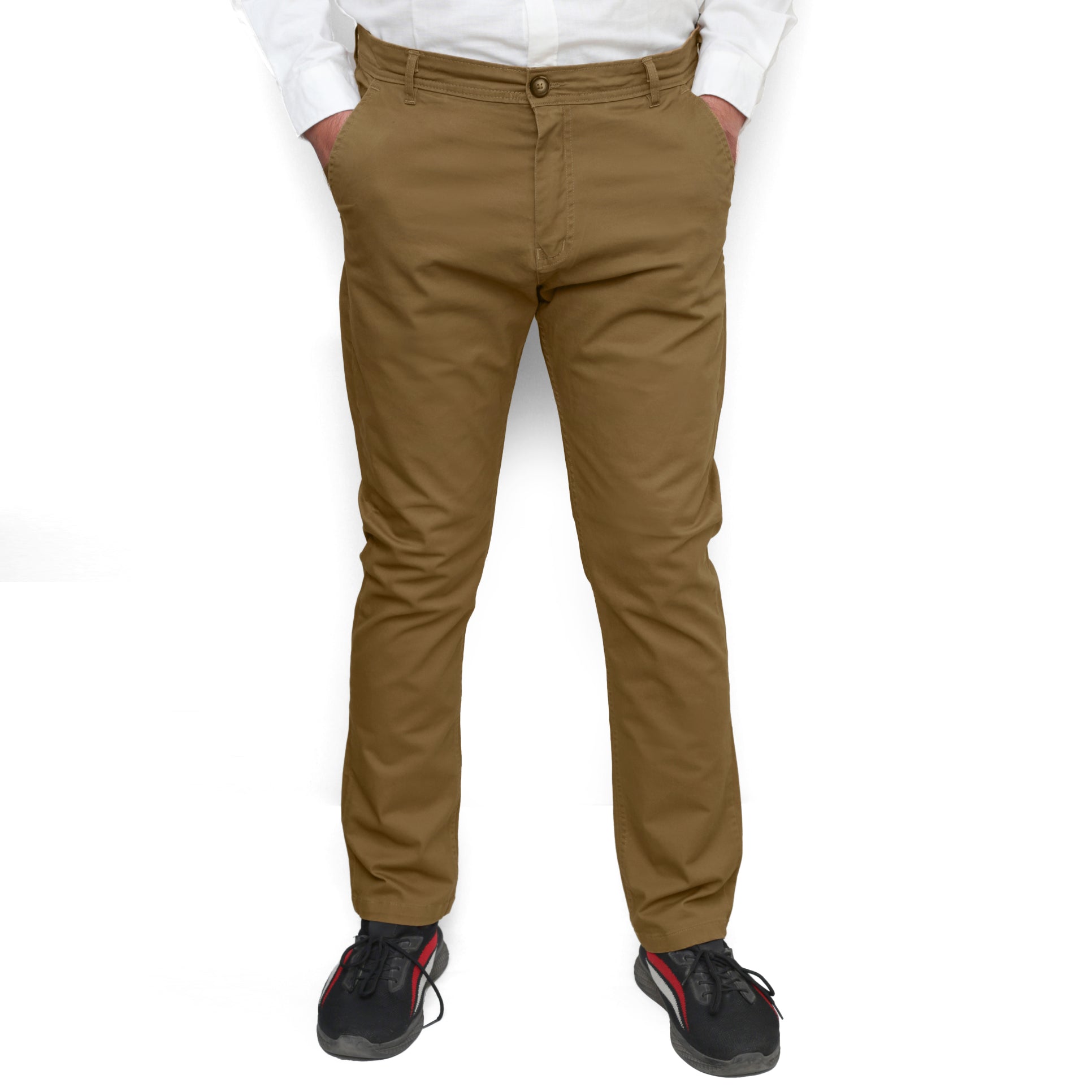 Khaki Cotton Pant - Straight FitPantGarderobe Clothing