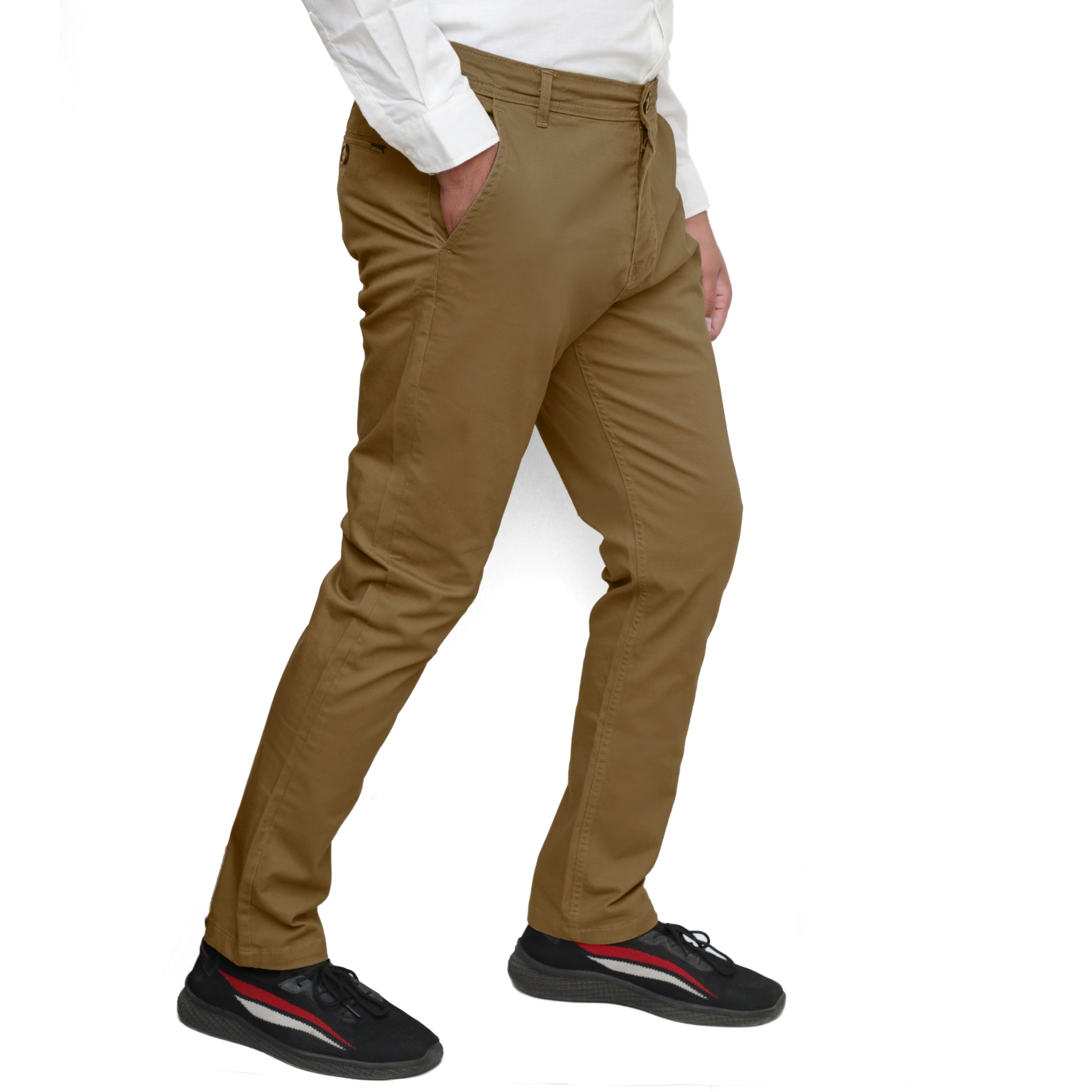Khaki Cotton Pant - Straight FitPantGarderobe Clothing