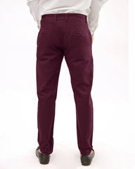 Maroon Cotton Pant - Smart FitPantGarderobe Clothing