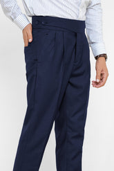 Navy Blue Gurkha Pant - Regular FitPantGarderobe Clothing