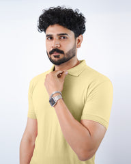 YELLOW POLO - Popcorn Polo Shirt