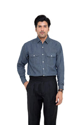 Vintage Blue Denim ShirtshirtGarderobe Clothing