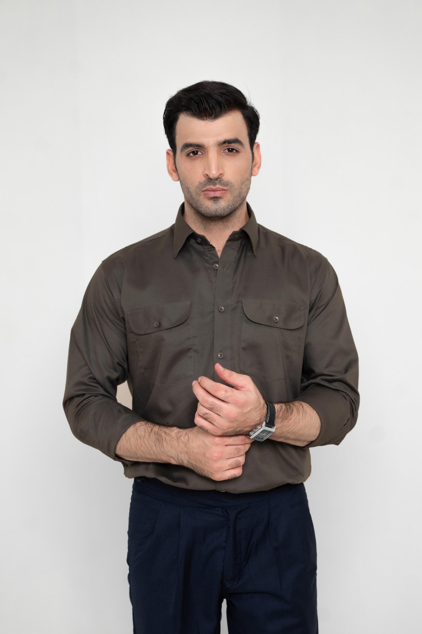 VINTAGE MOSS – Italian Collar Double Pocket ShirtshirtGarderobe Clothing