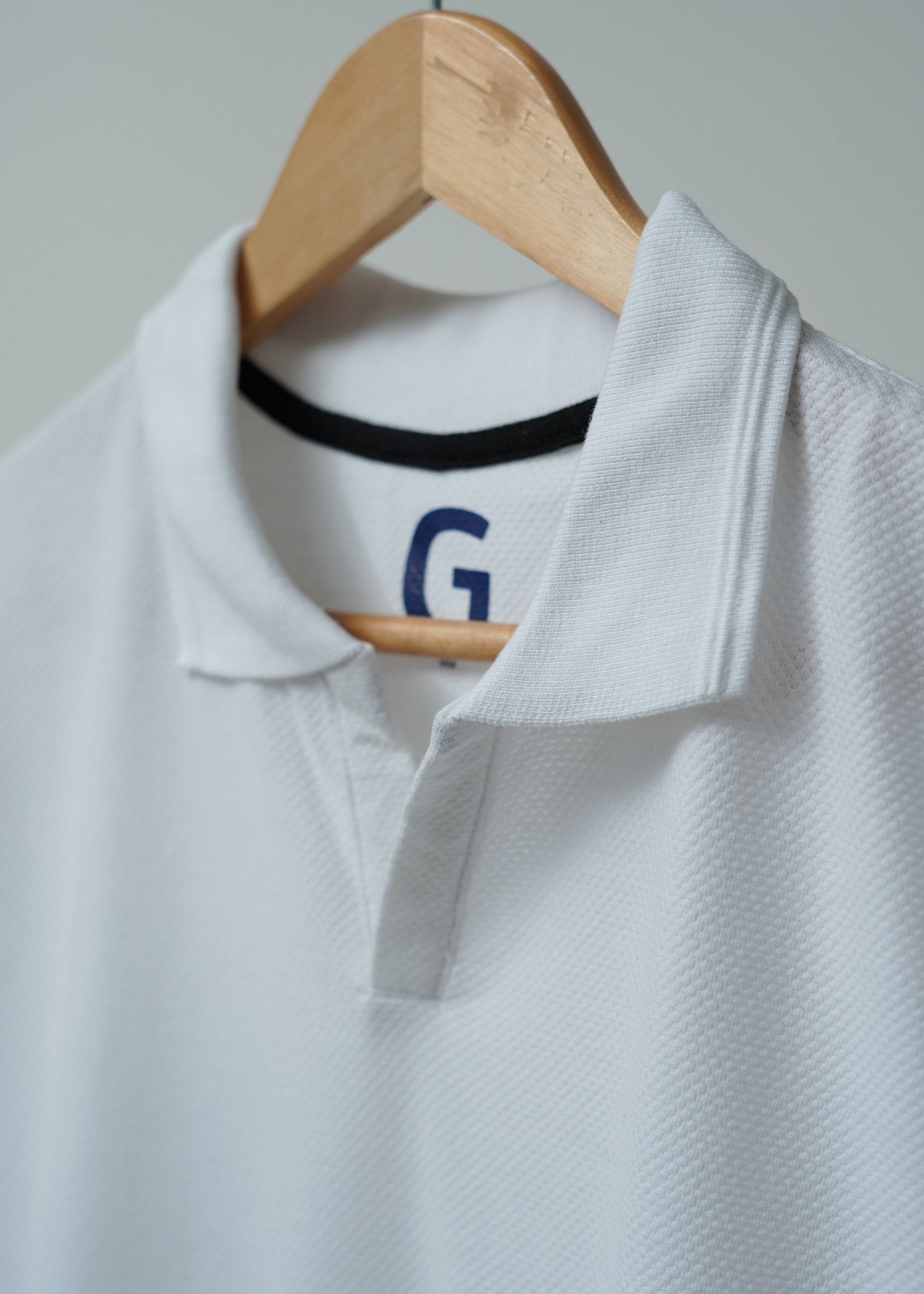WHITE POLO - Popcorn Polo ShirtGarderobe Clothing