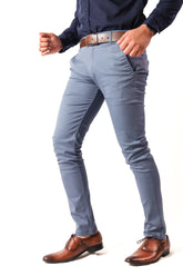 Slate Grey cotton pant - Smart FitPantGarderobe Clothing