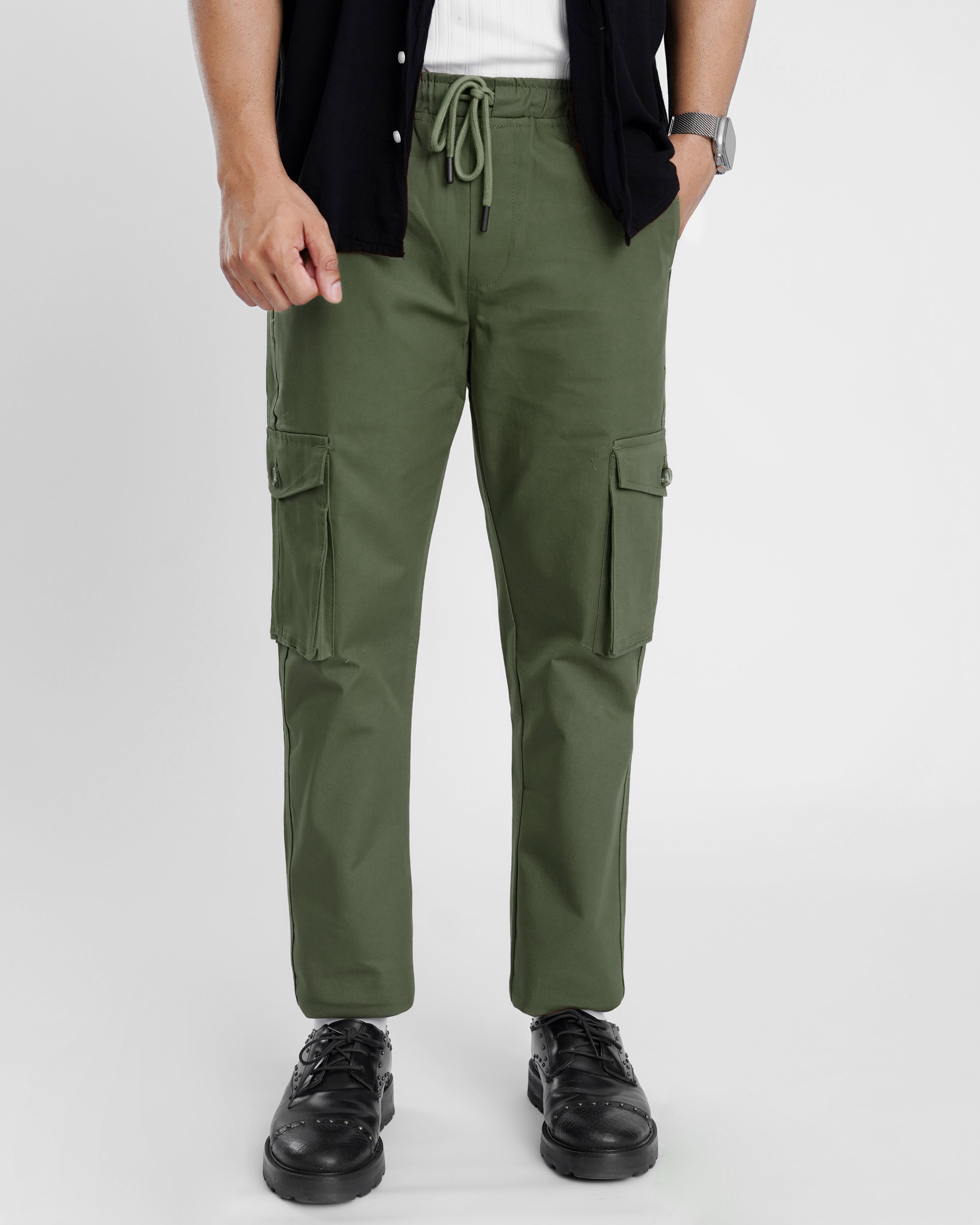 Green Cargo Trouser - Relaxed Fit