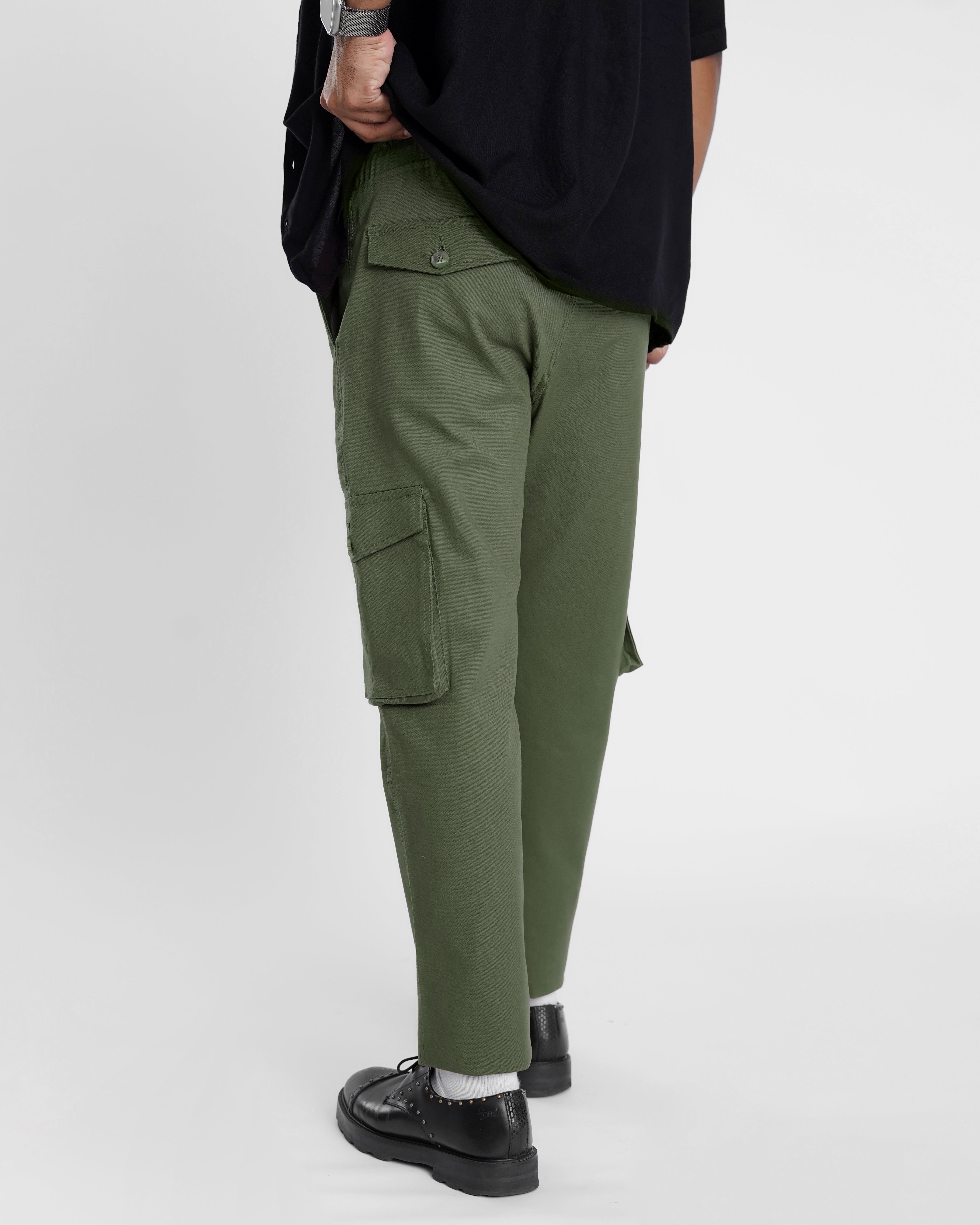 Green Cargo Trouser - Relaxed Fit