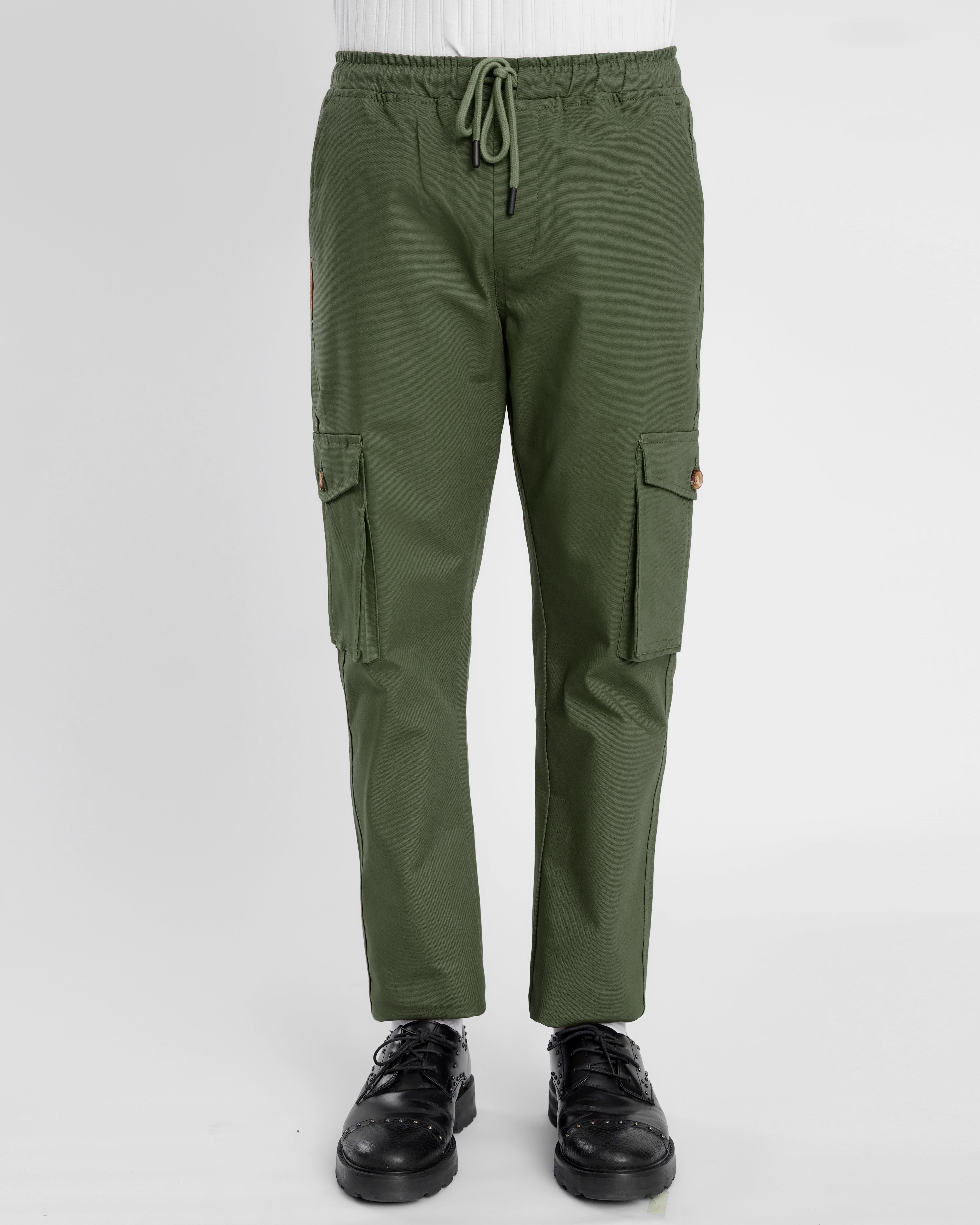 Green Cargo Trouser - Relaxed Fit