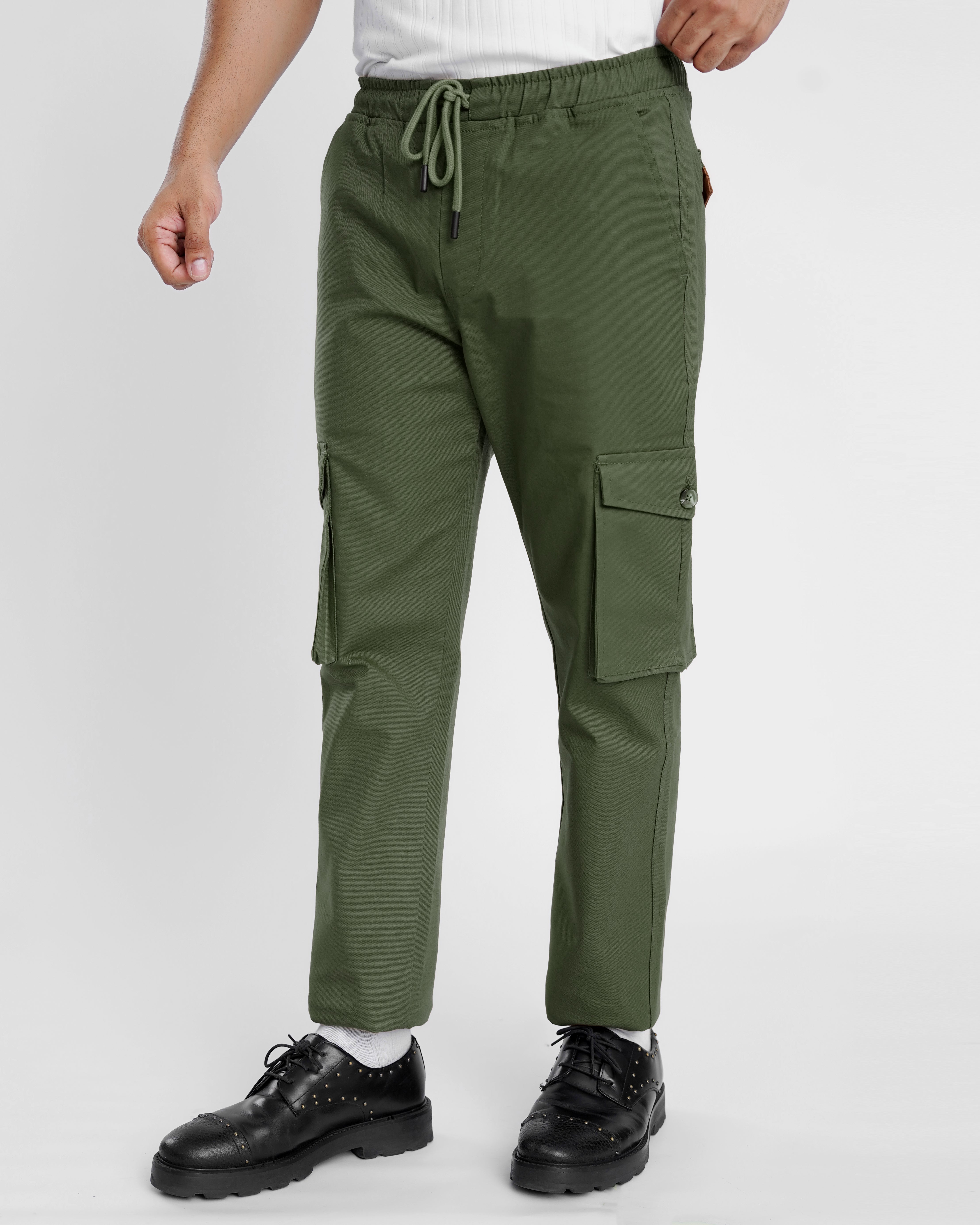 Green Cargo Trouser - Relaxed Fit