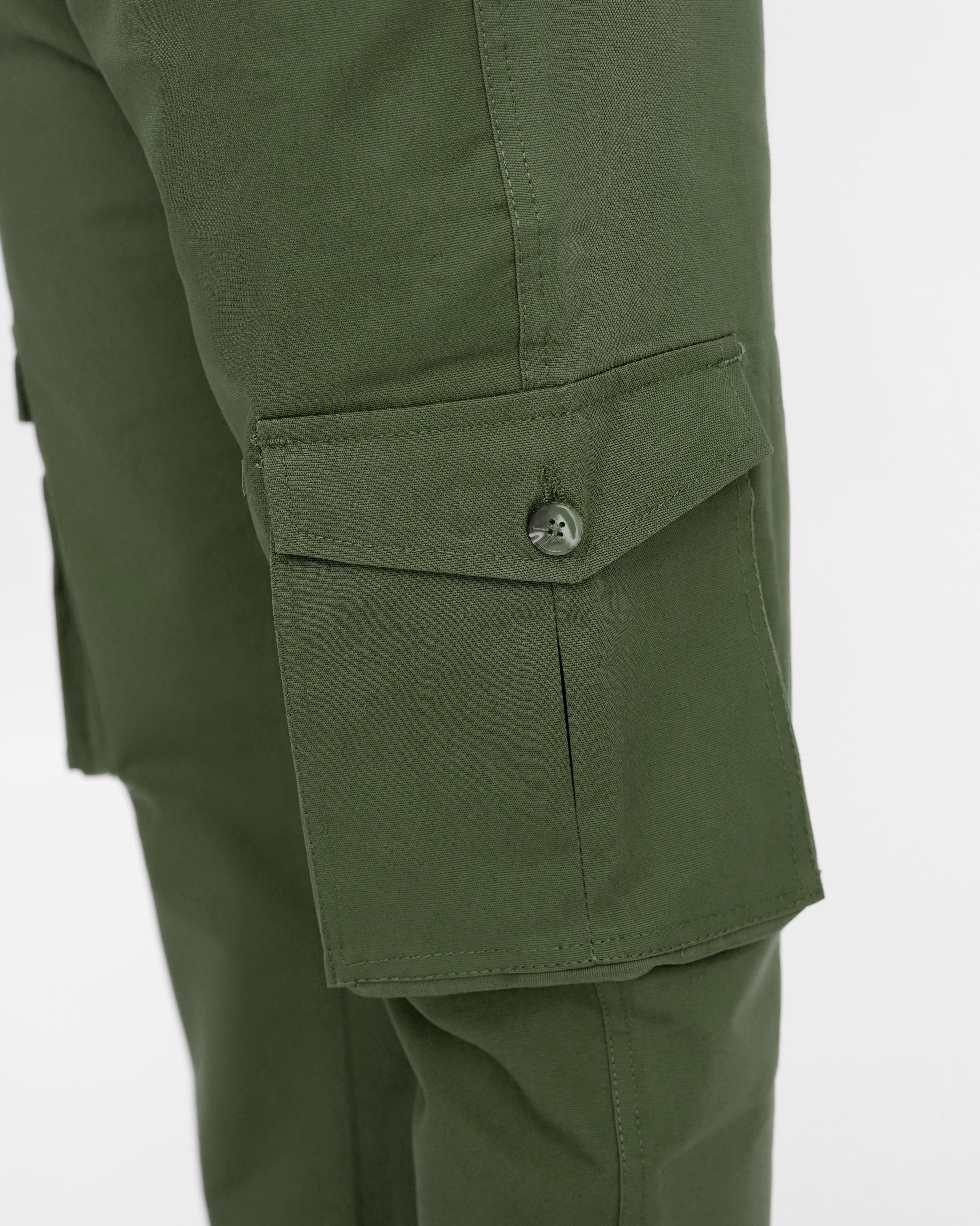 Green Cargo Trouser - Relaxed Fit