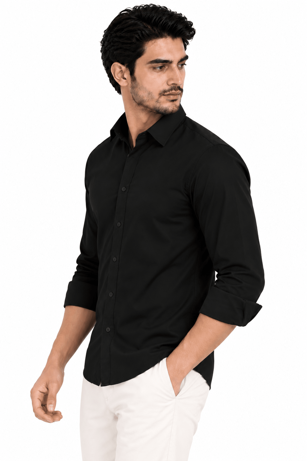 Black Casual Shirt - AS Seriescasual shirtGarderobe Clothing