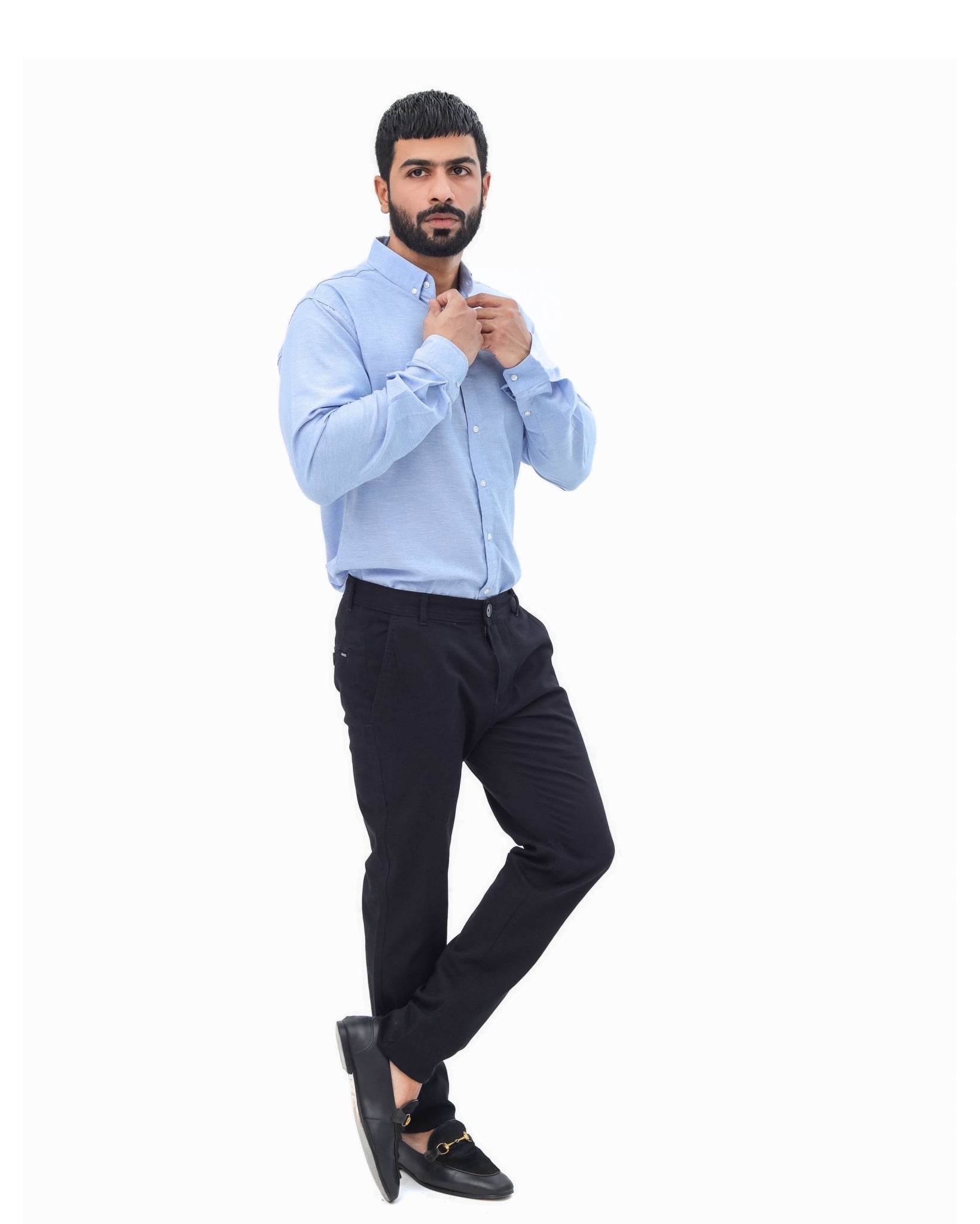 Black Cotton Pant - Smart FitPantGarderobe Clothing