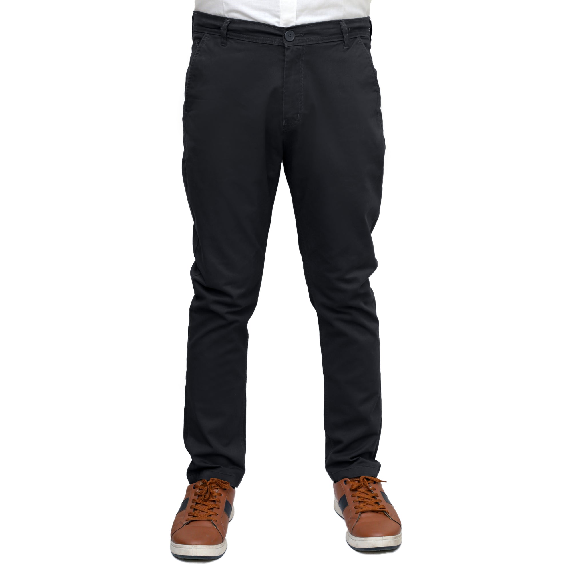 Black Cotton Pant - Straight Fit 1PantGarderobe Clothing