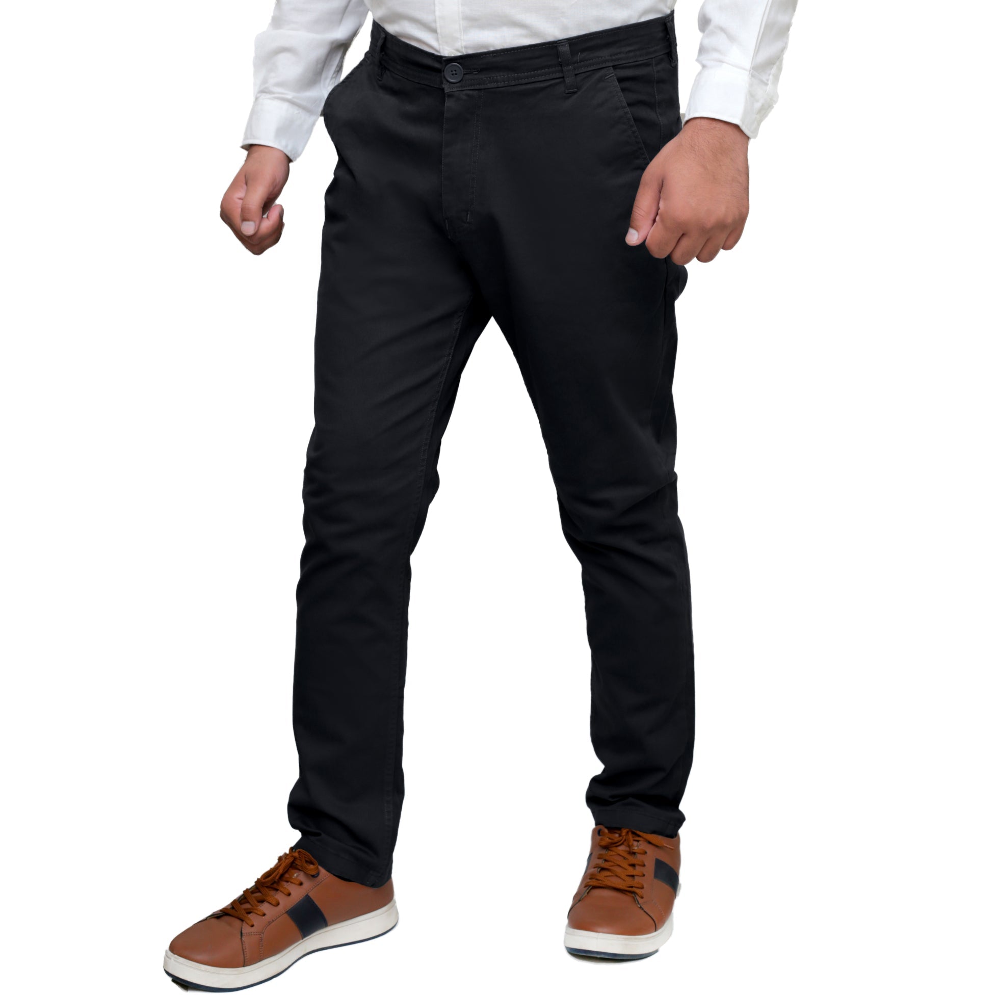 Black Cotton Pant - Straight Fit 1PantGarderobe Clothing