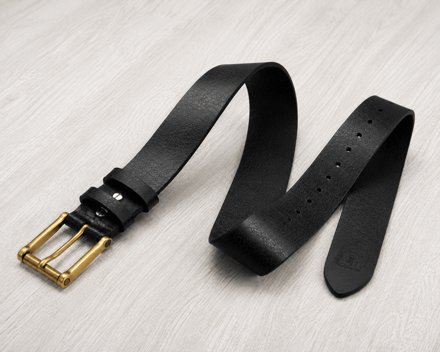 Black Elegance Leather Beltleather beltGarderobe Clothing