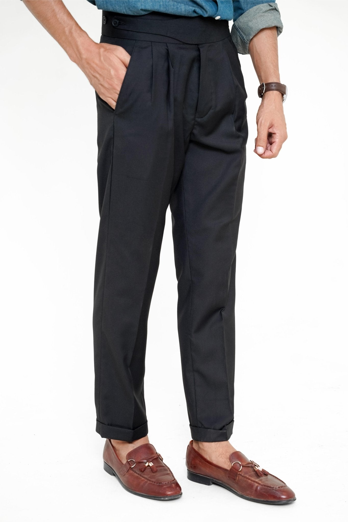 Black Gurkha Pant - Regular FitPantGarderobe Clothing