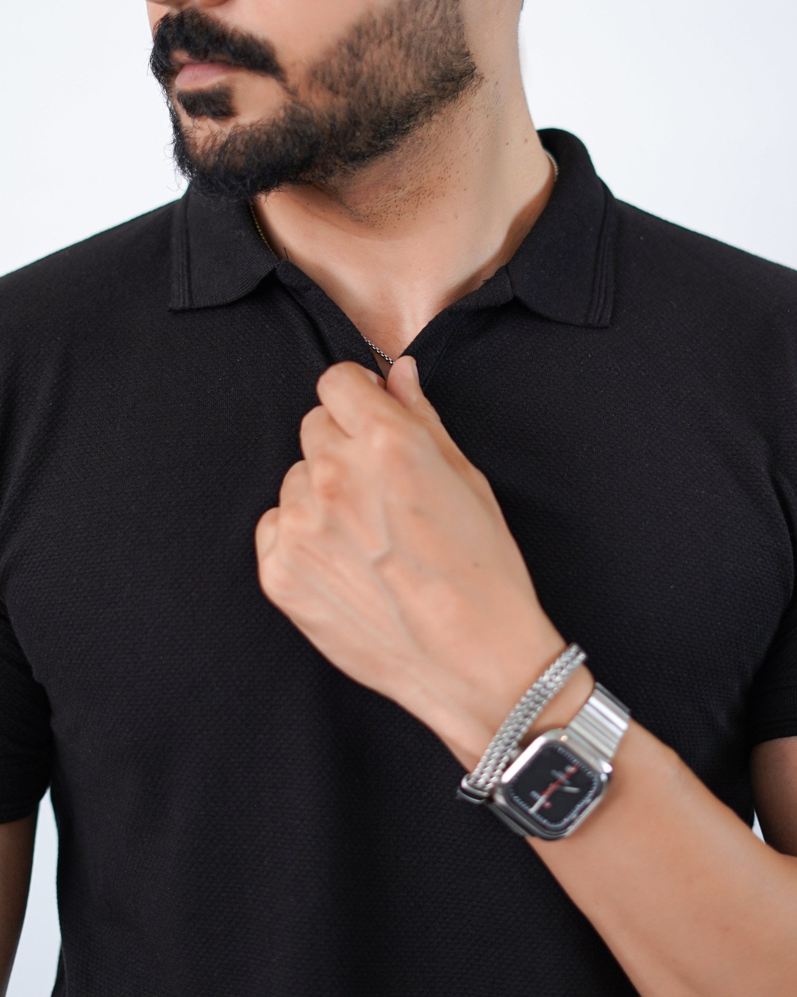 BLACK POLO - Popcorn Polo ShirtGarderobe Clothing
