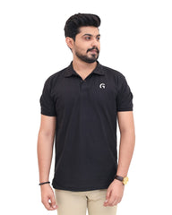 Black Polo ShirtGarderobe Clothing