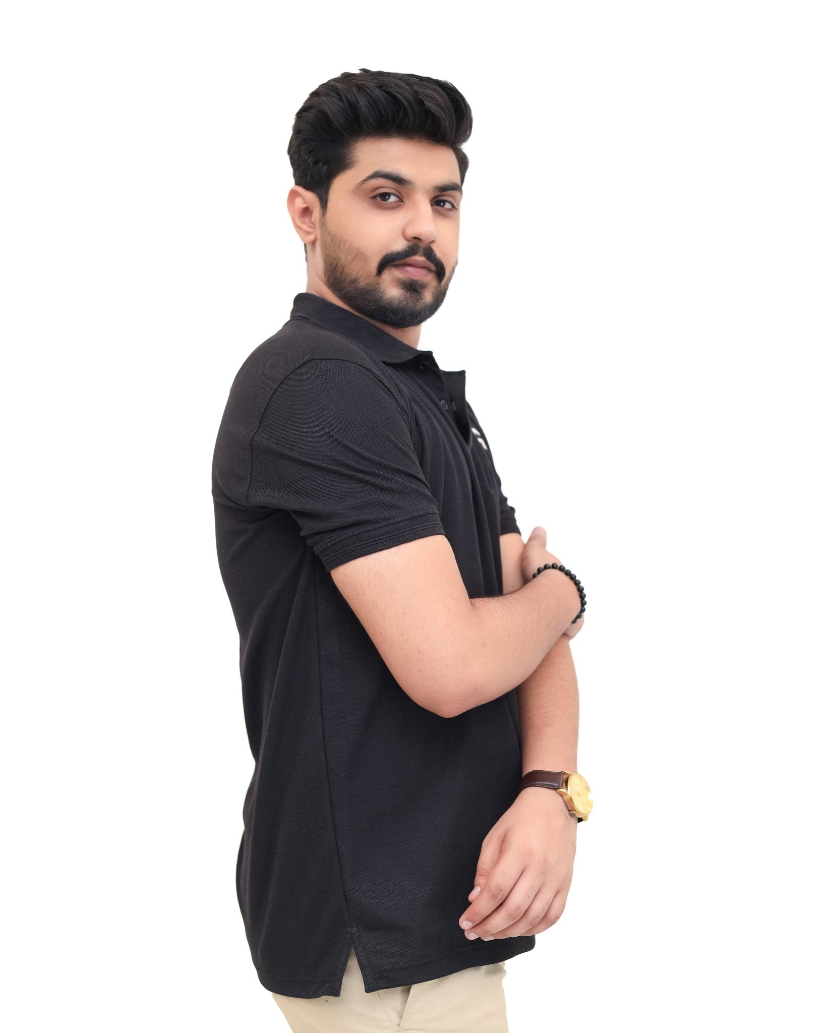 Black Polo ShirtGarderobe Clothing