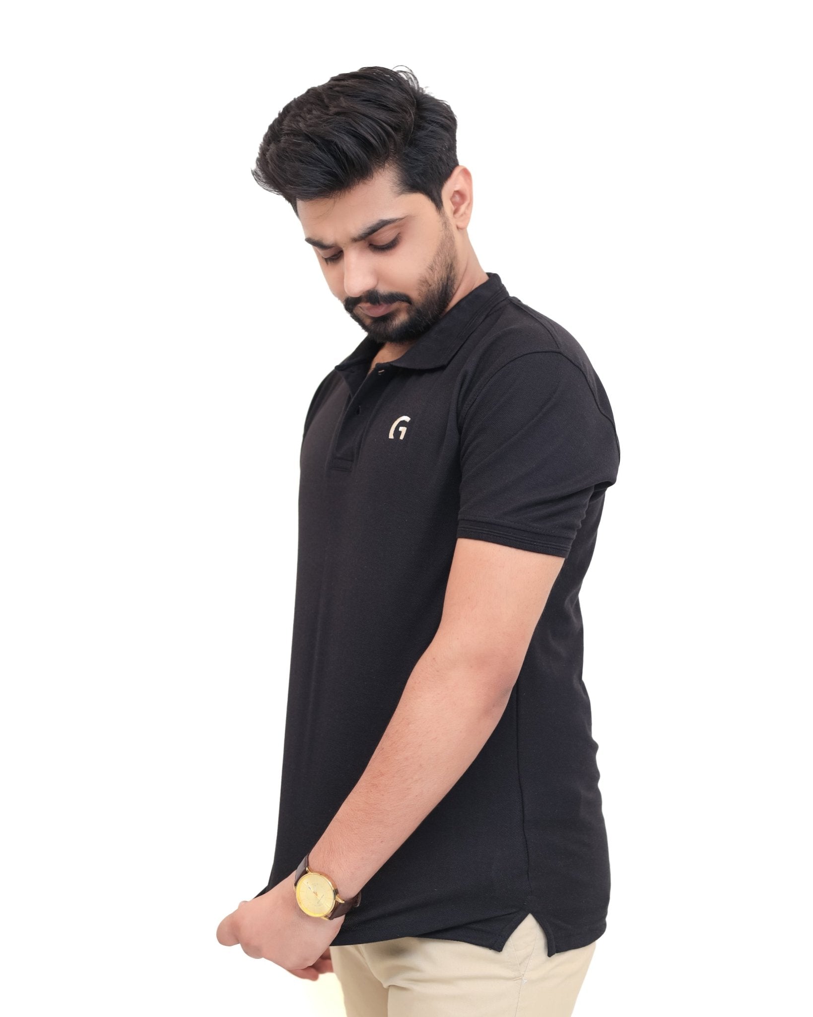 Black Polo ShirtGarderobe Clothing