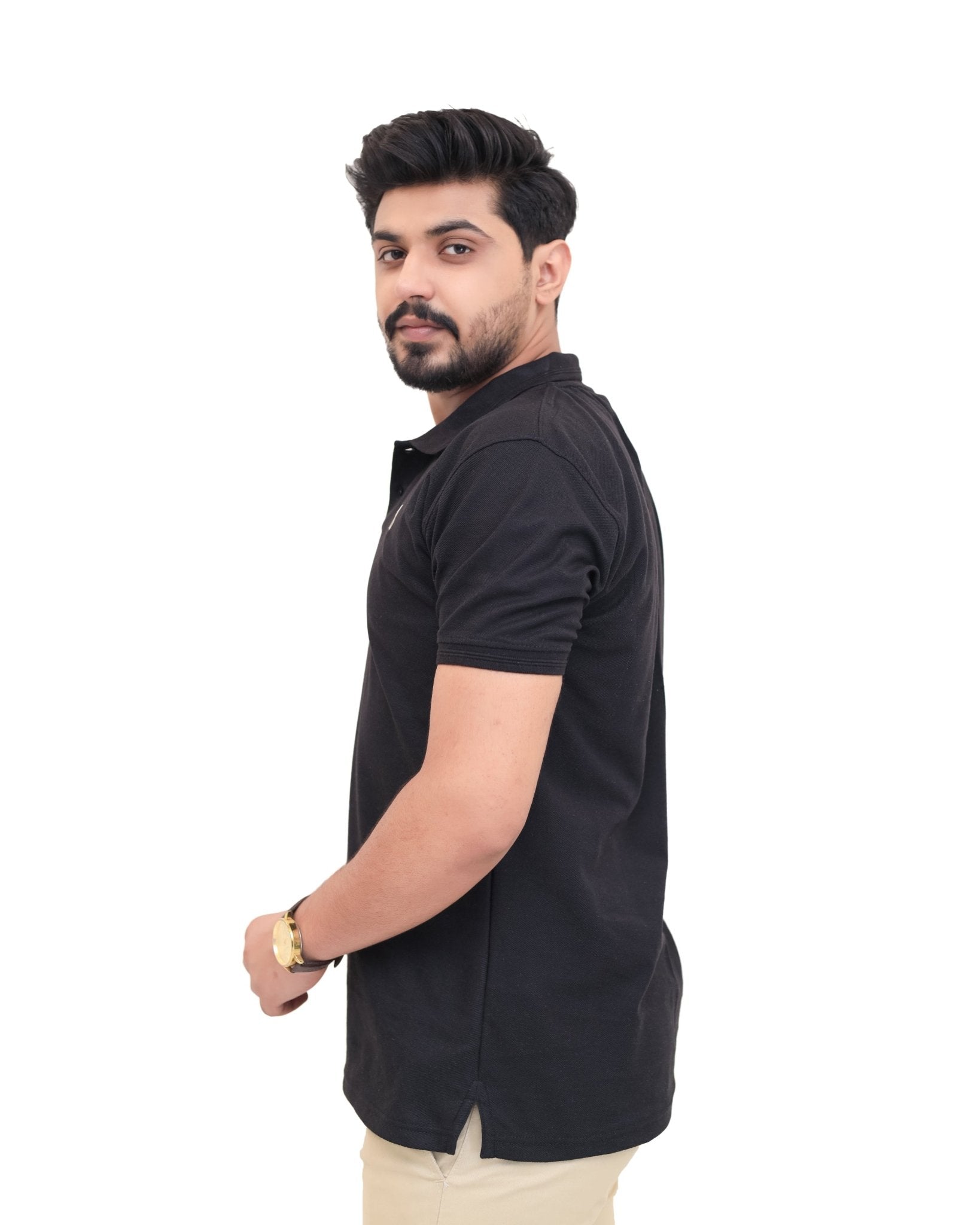 Black Polo ShirtGarderobe Clothing