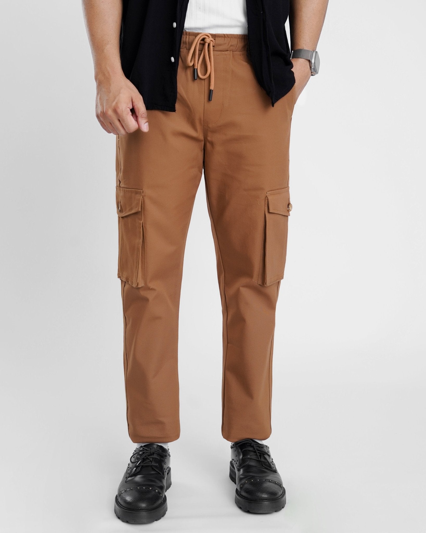 Brown Cargo Trouser - Relaxed Fitcargo pantsGarderobe Clothing