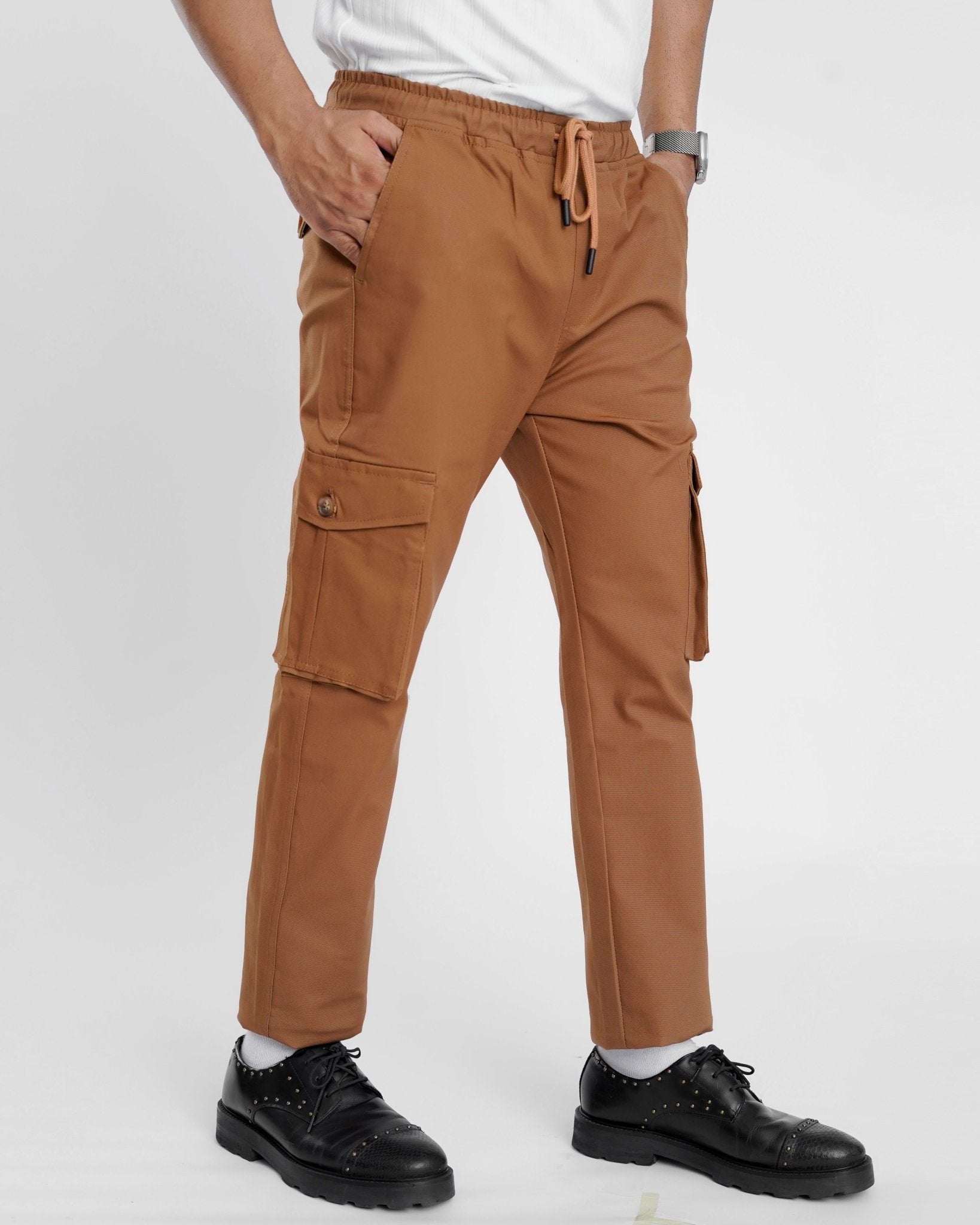 Brown Cargo Trouser - Relaxed Fitcargo pantsGarderobe Clothing