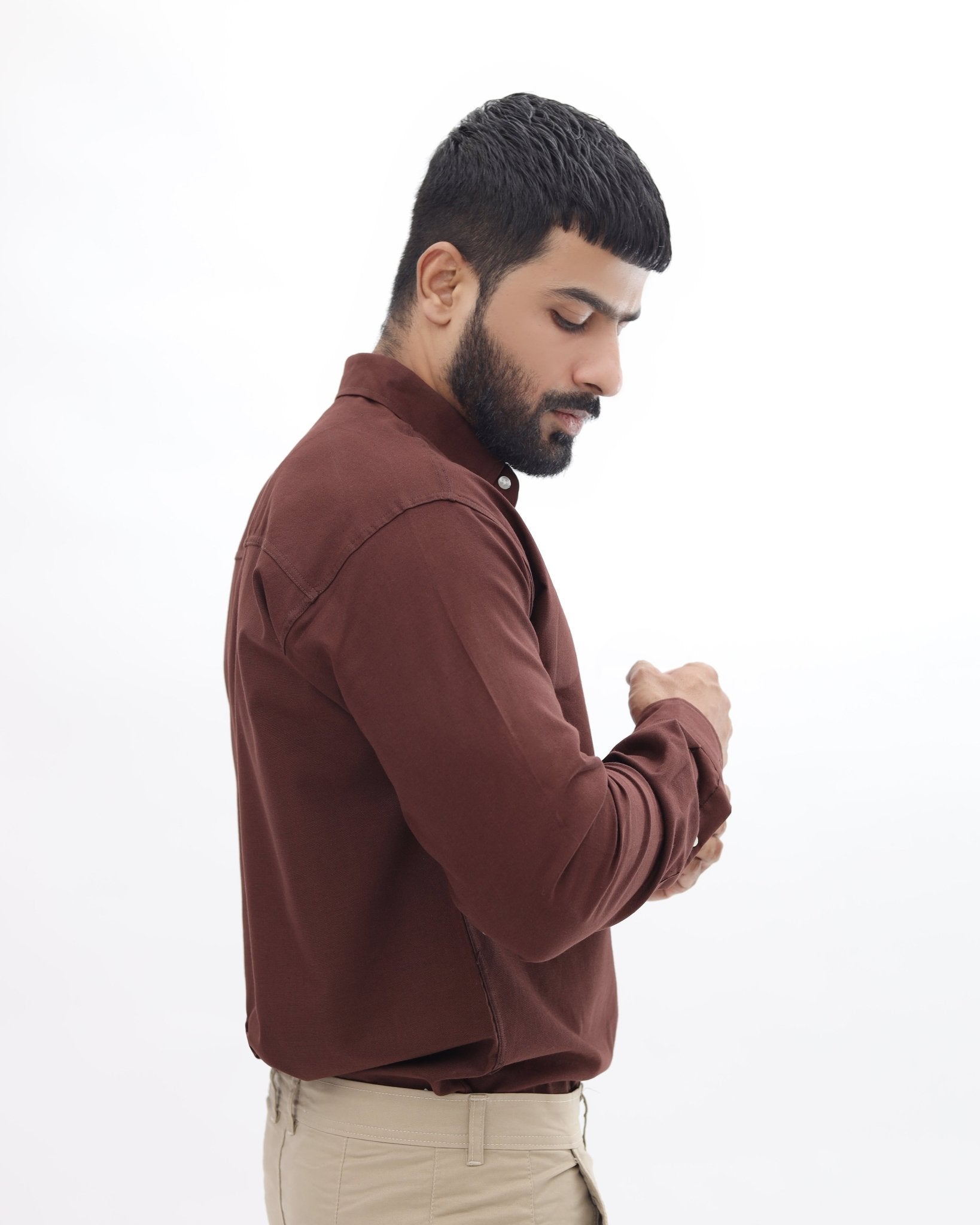 Brown Casual ShirtGarderobe Clothing