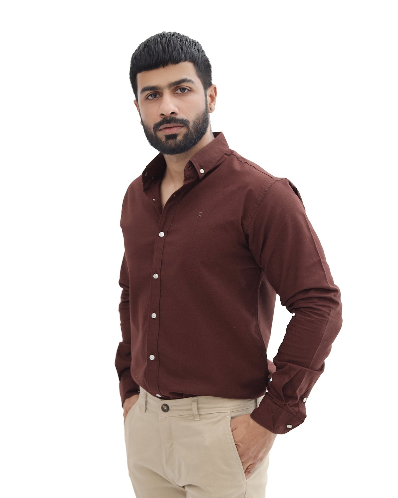 Brown Casual ShirtGarderobe Clothing