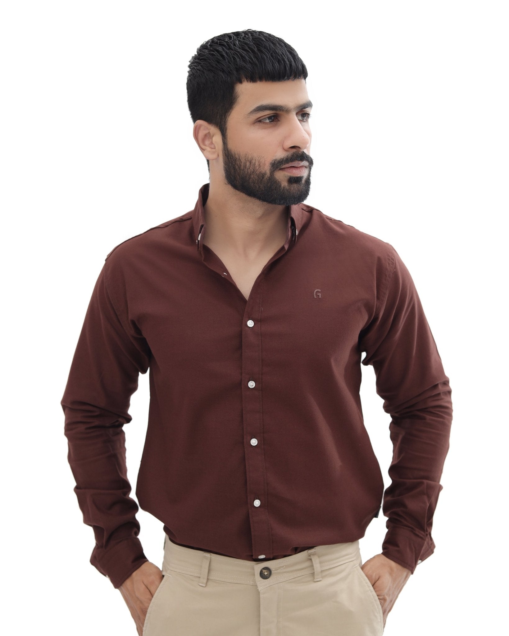 Brown Casual ShirtGarderobe Clothing