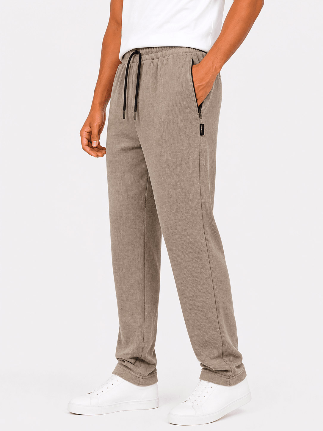 Brown Knitted Trouser - Regular - fitPleated TrousersGarderobe Clothing