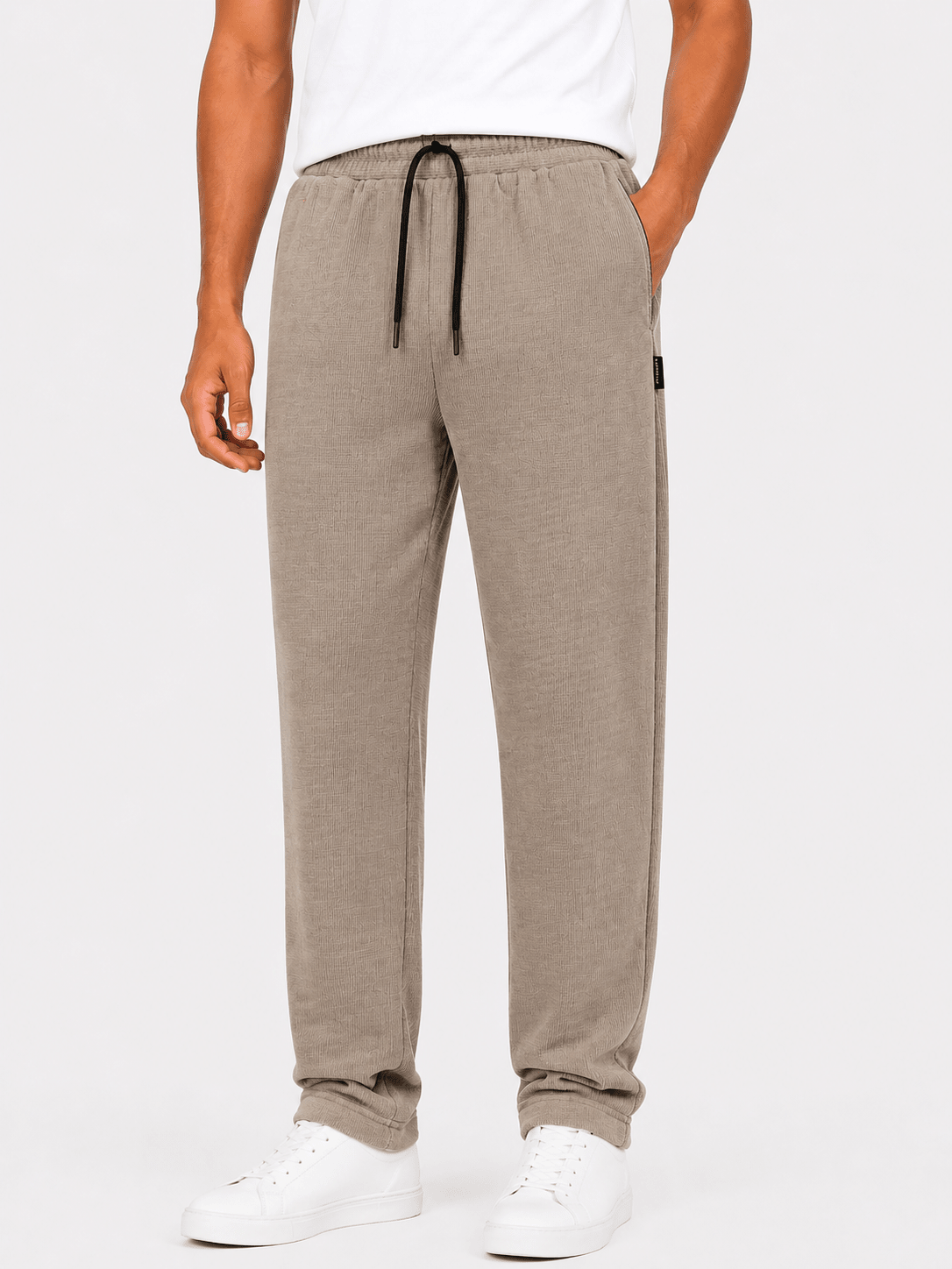 Brown Knitted Trouser - Regular - fitPleated TrousersGarderobe Clothing