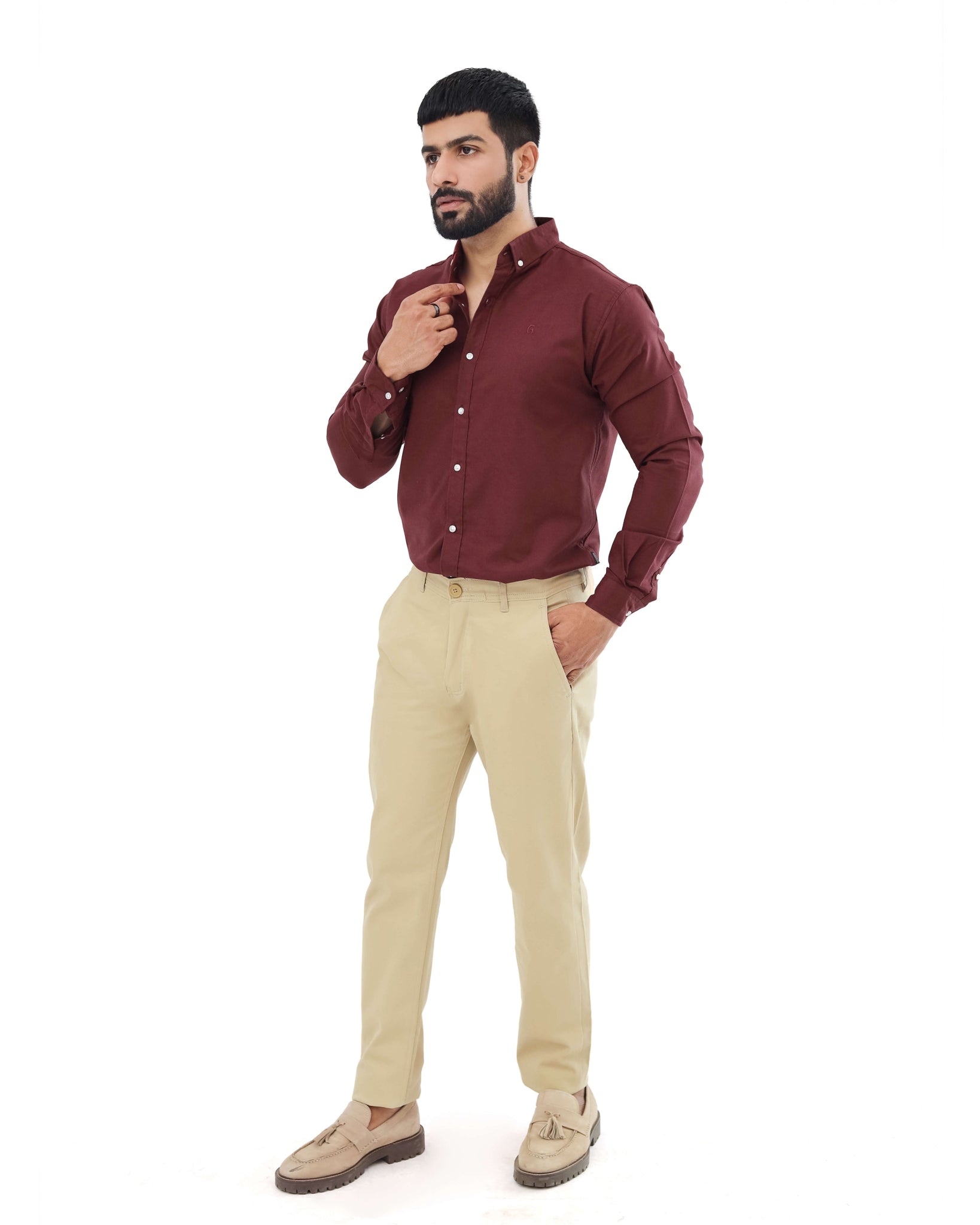 Camel brown cotton pantPantGarderobe Clothing