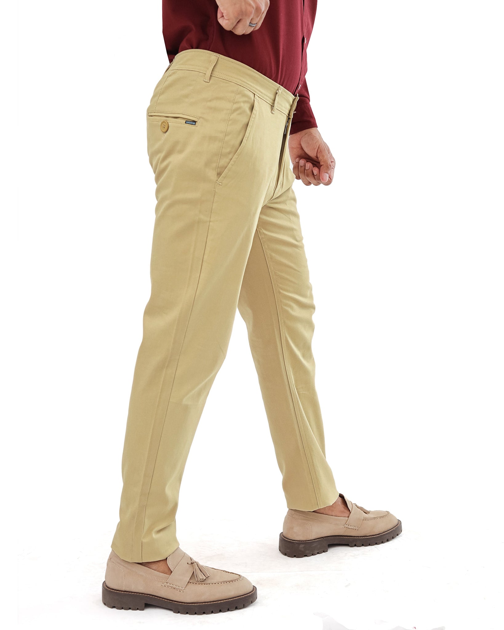 Camel brown cotton pantPantGarderobe Clothing