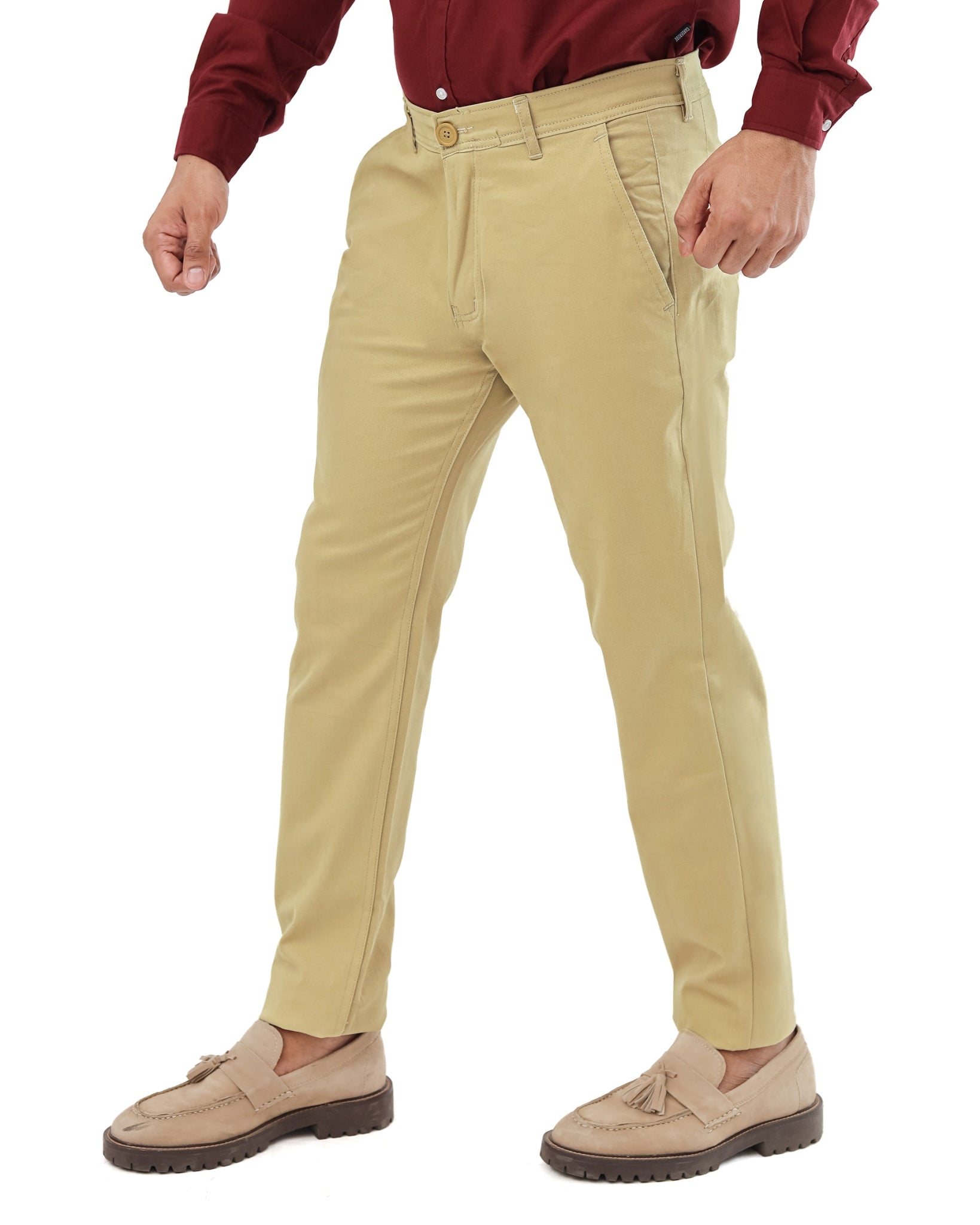 Camel brown cotton pantPantGarderobe Clothing