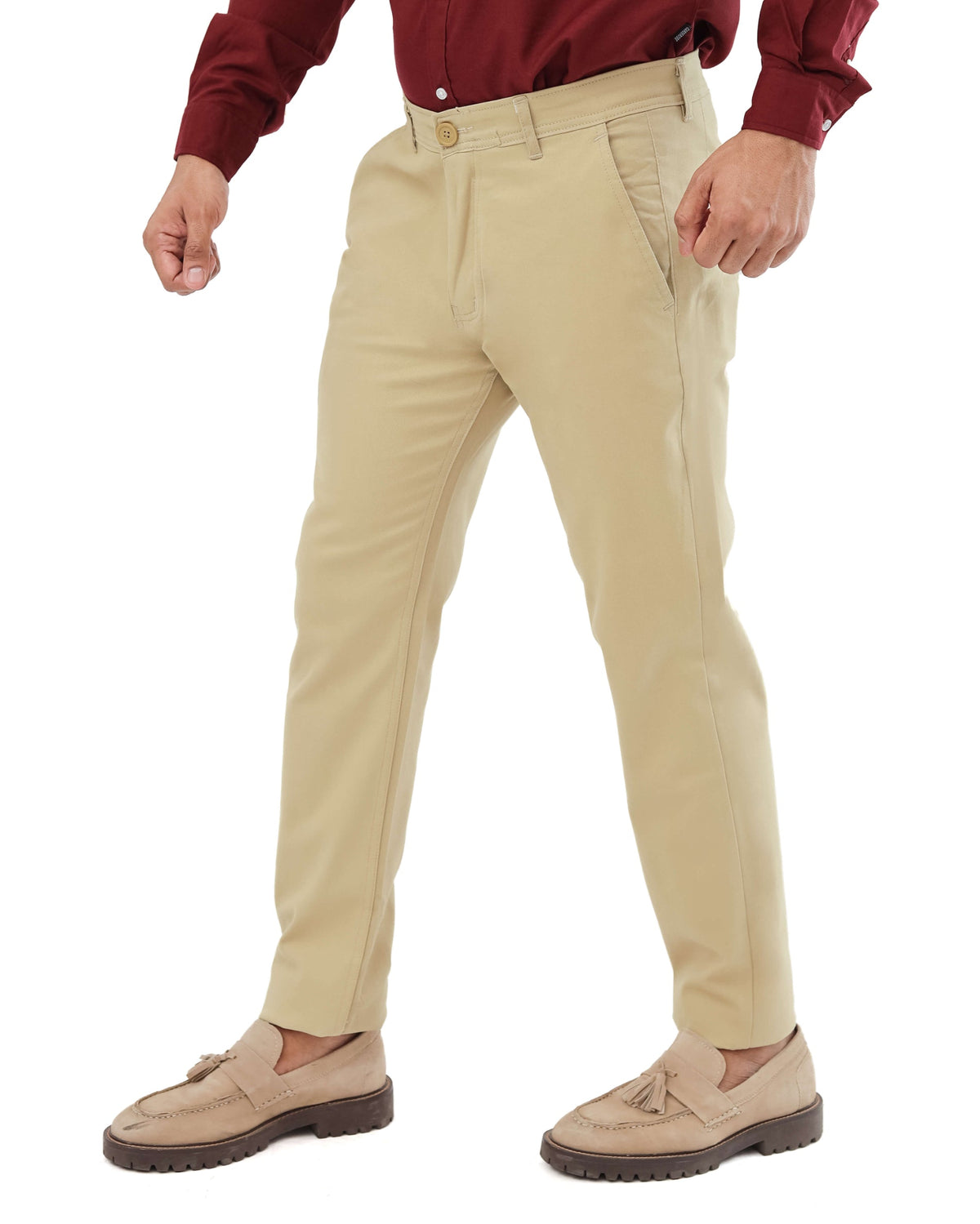 Camel brown cotton pantPantGarderobe Clothing